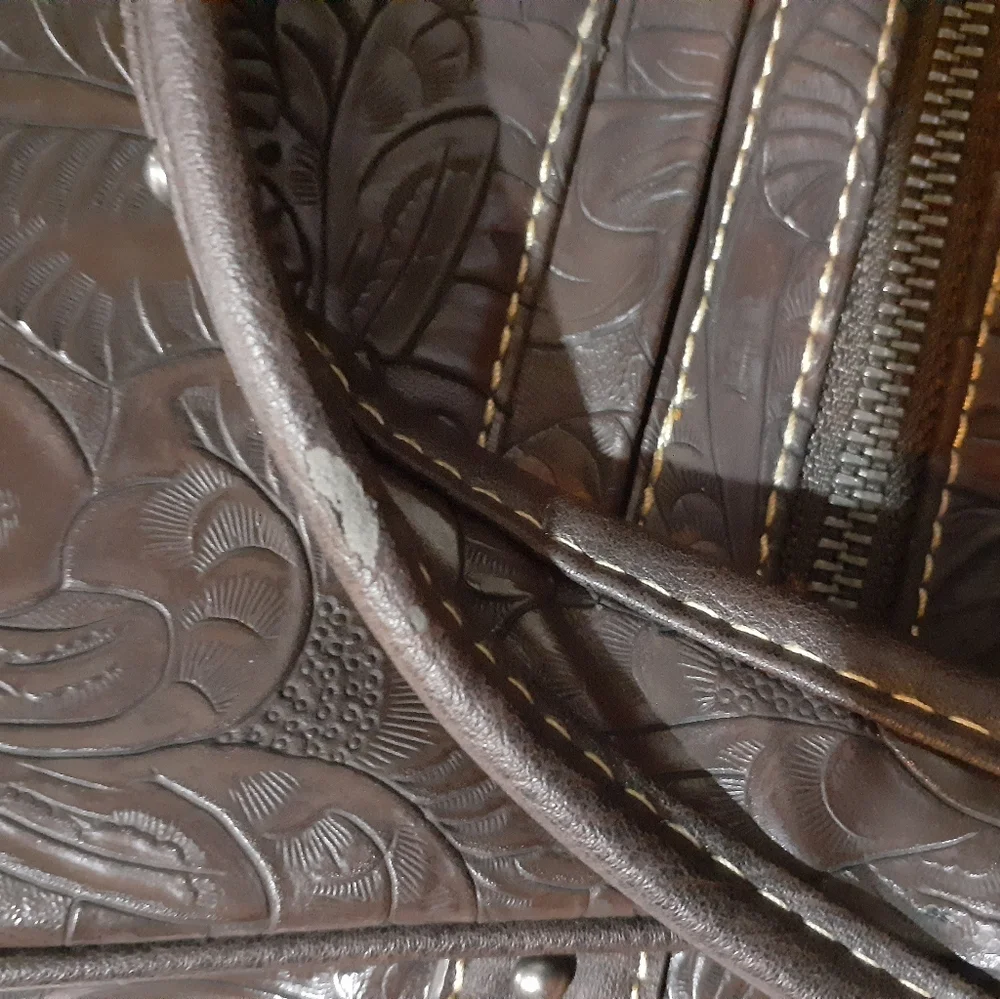 Trinity Ranch Embellished Hair on Hide Shoulder Bag - Picture 8 of 9